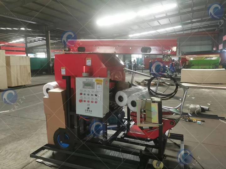 Fodder baler and wrapper machine