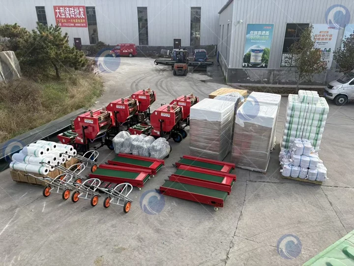 máquina de enfardamento de grama