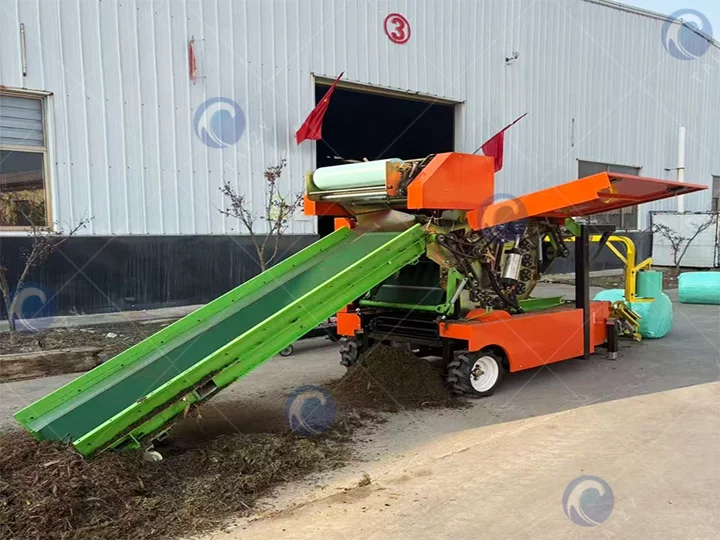 industrial dual film grass baler