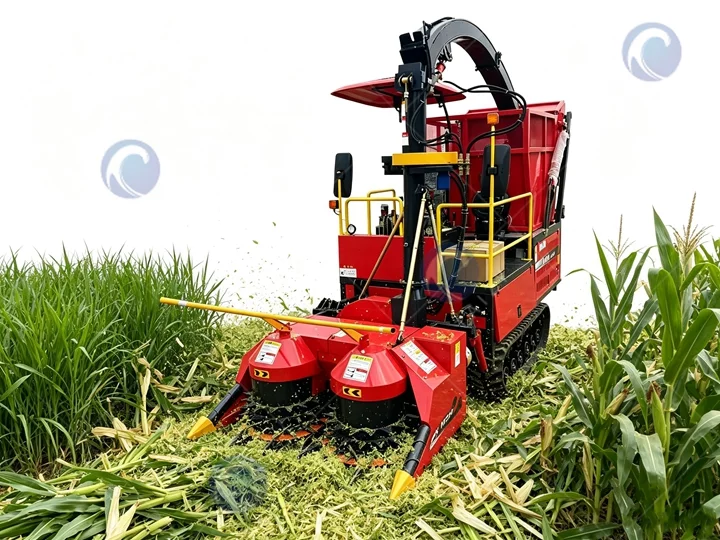 forage harvester harvesting napier grass
